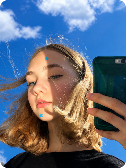 Dermple Mirror Blue Box